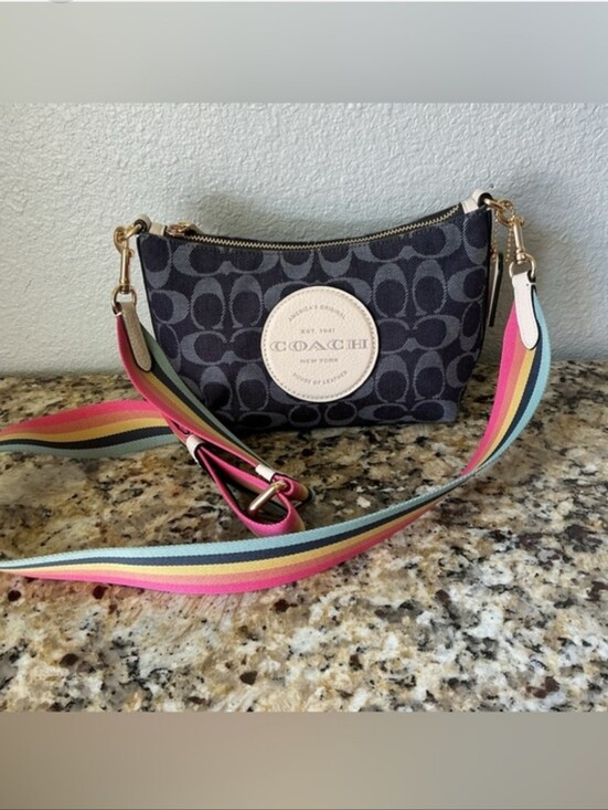 Coach Handbags - Coach Denim Crossbody Bag in Signature Jacquard- EUC